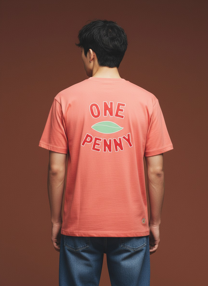 One Leaf Coral Heavy Weight Tee