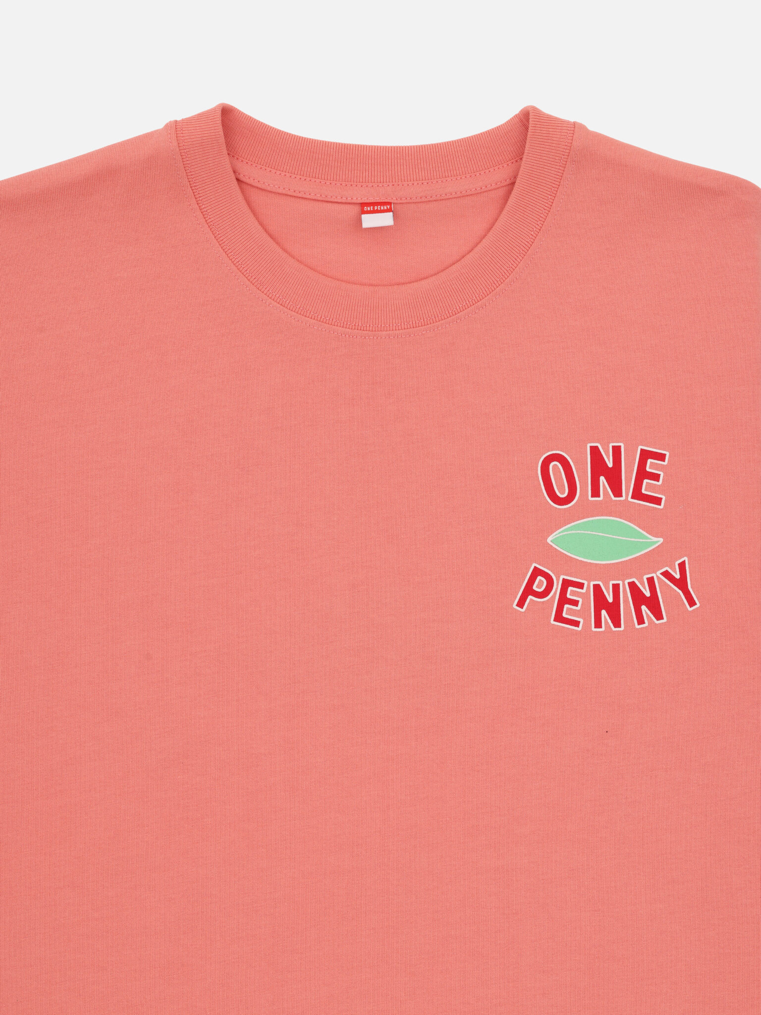 One Leaf Coral Heavy Weight Tee